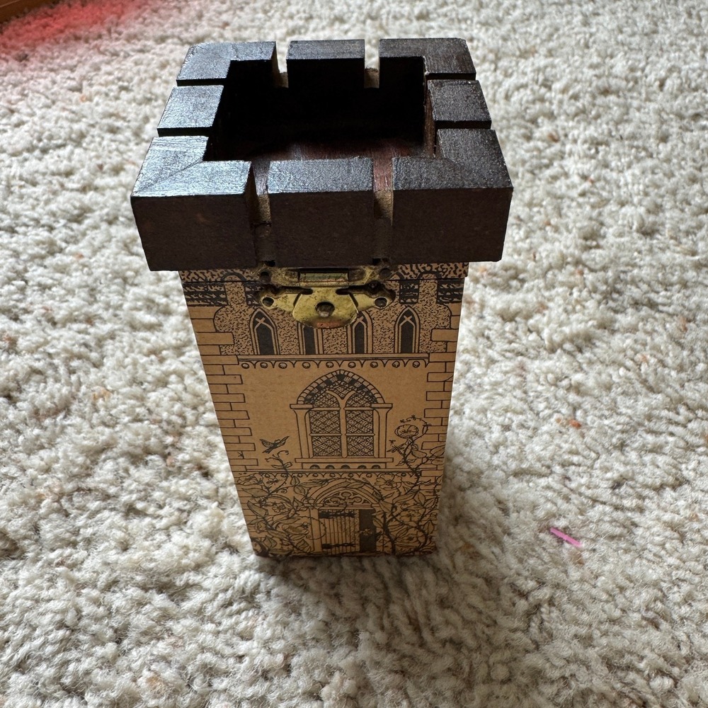 Ann Fuller Designs Briar Rose Sleeping Beauty Wooden Tower Box Peg Dolls England